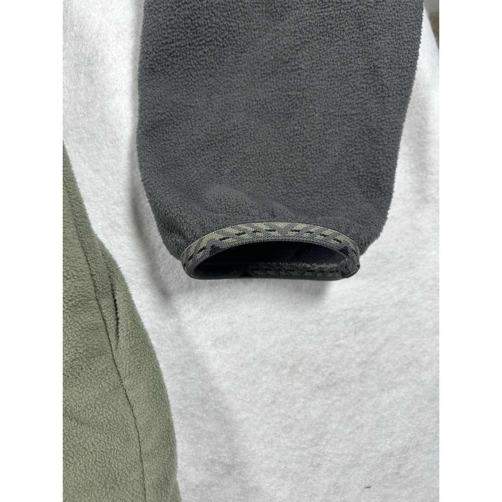 Faherty Fleece Pullover Mens Medium Grey Green Colorblock Quarter Snap Outdoor - Picture 8 of 10
